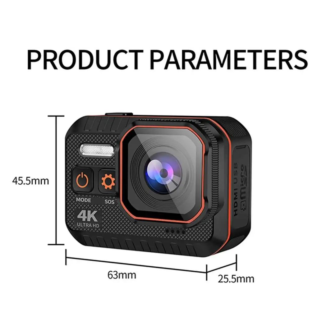 

ABS Sports Camera Outdoor WiFi F2 4 HD Touch Screen 2inch USB 2 0 170 Degree Biking Diving Recording Camcorder