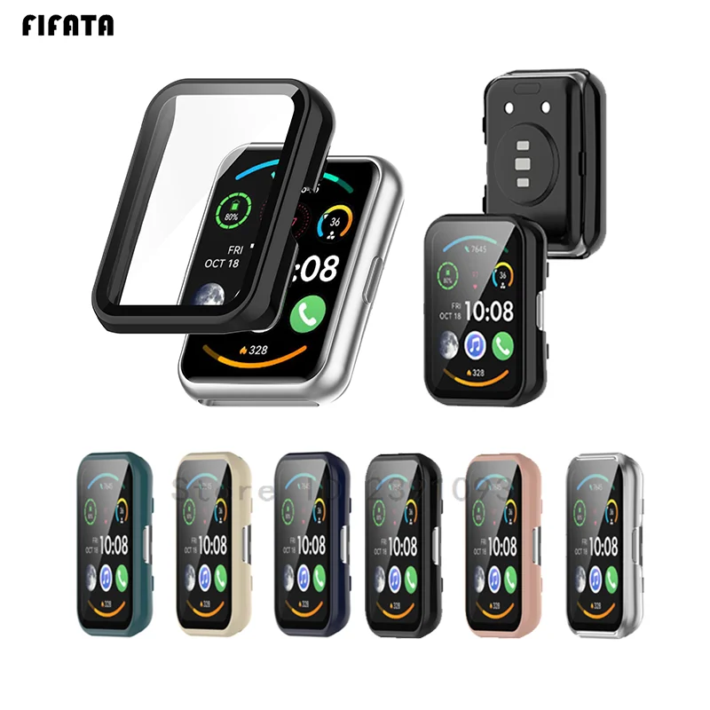 

Чехол для смарт-часов Huawei Watch FIT 2, чехол из поликарбоната с закаленной пленкой, встроенный защитный чехол для Huawei fit2 active, защитный чехол