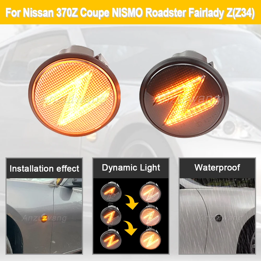 2 светодиодных динамических боковых маркера фонарь поворота последовательный