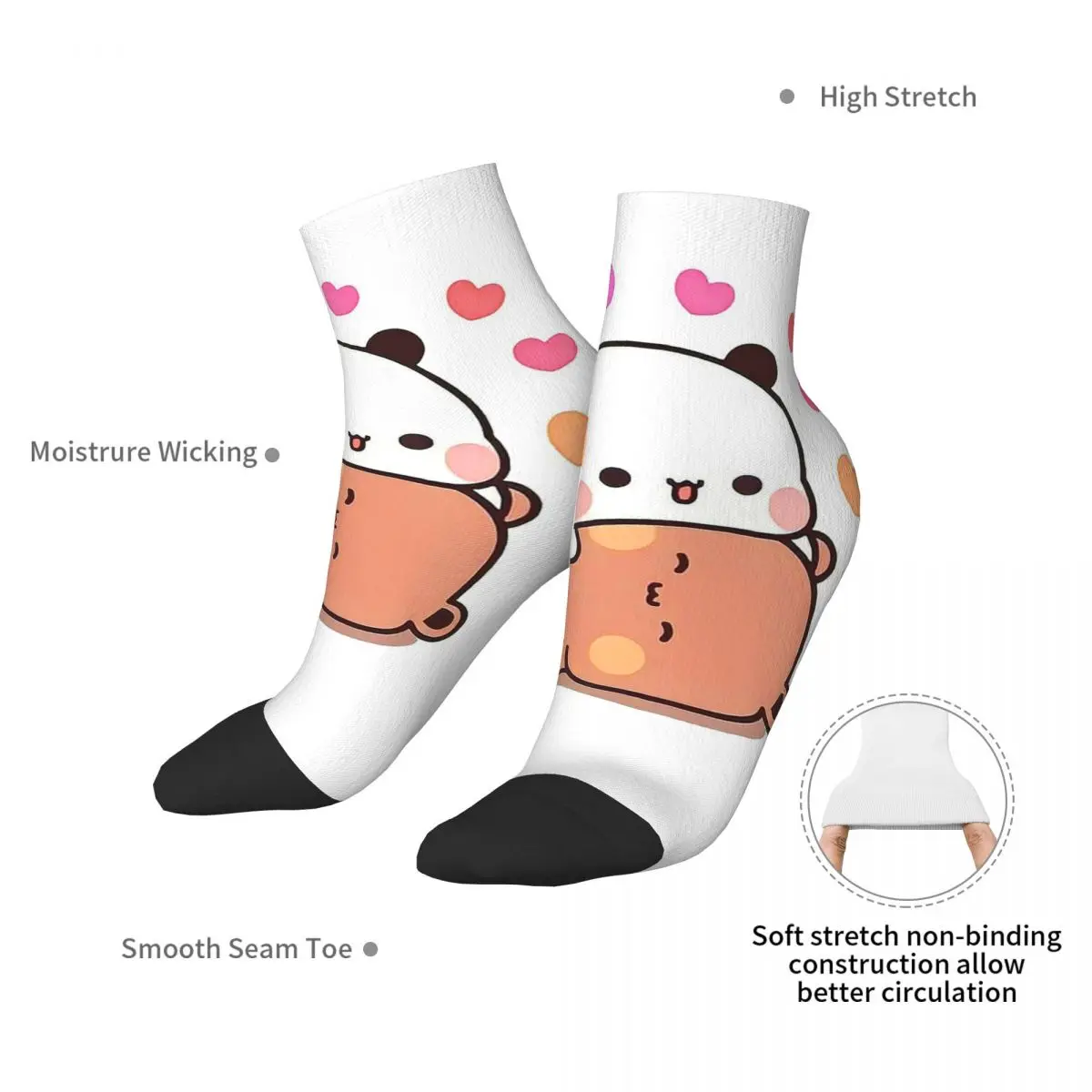 Носки с воздушными шарами персикового цвета и гома Бубу Дуду супер мягкие чулки в