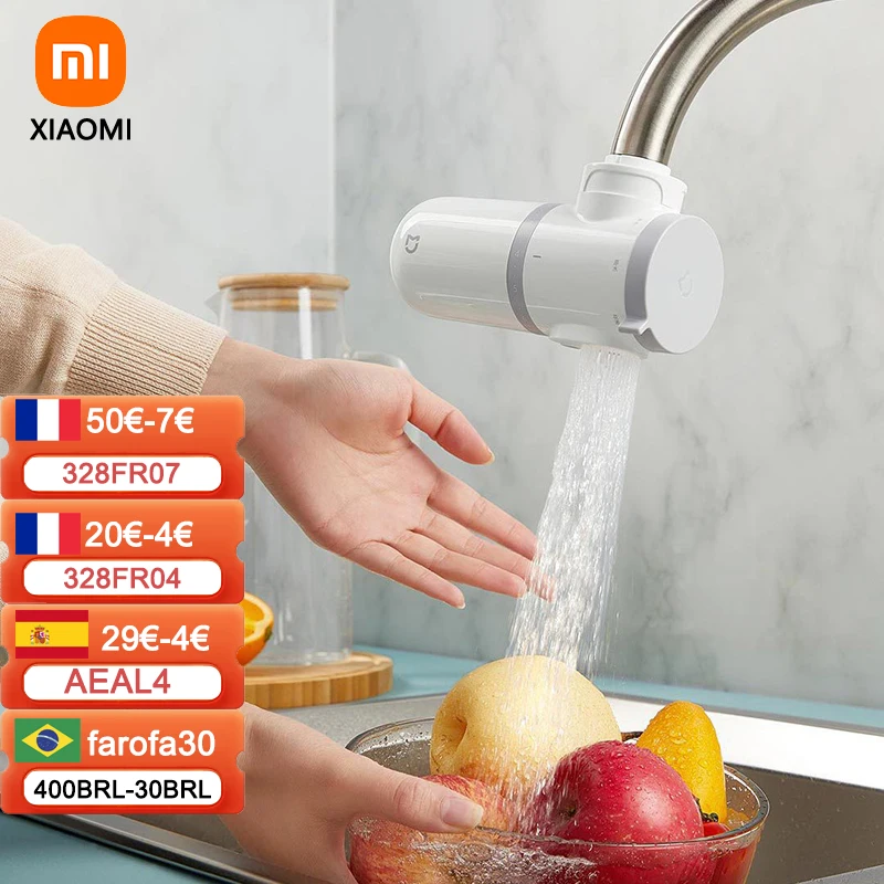

XIAOMI MIJIA Tap Water Purifier Clean Kitchen Faucet Washable Water Filter System For Home Water Filter Nozzle Bacteria Removal
