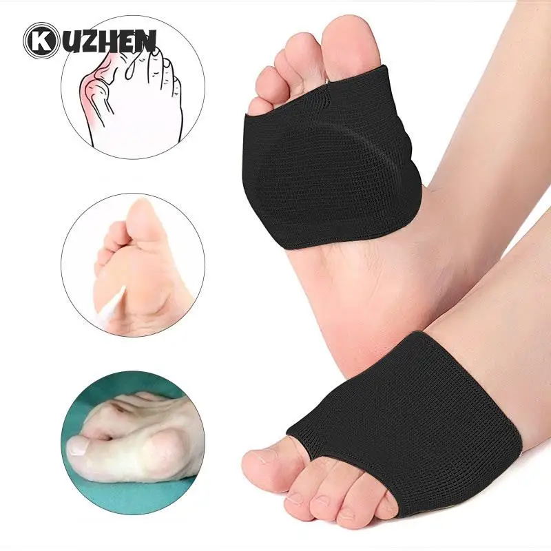 

1 Pair Half Sock Supports Prevent Calluses Blisters Metatarsal Sleeve Pads Half Toe Bunion Sole Forefoot Gel Pads Cushion