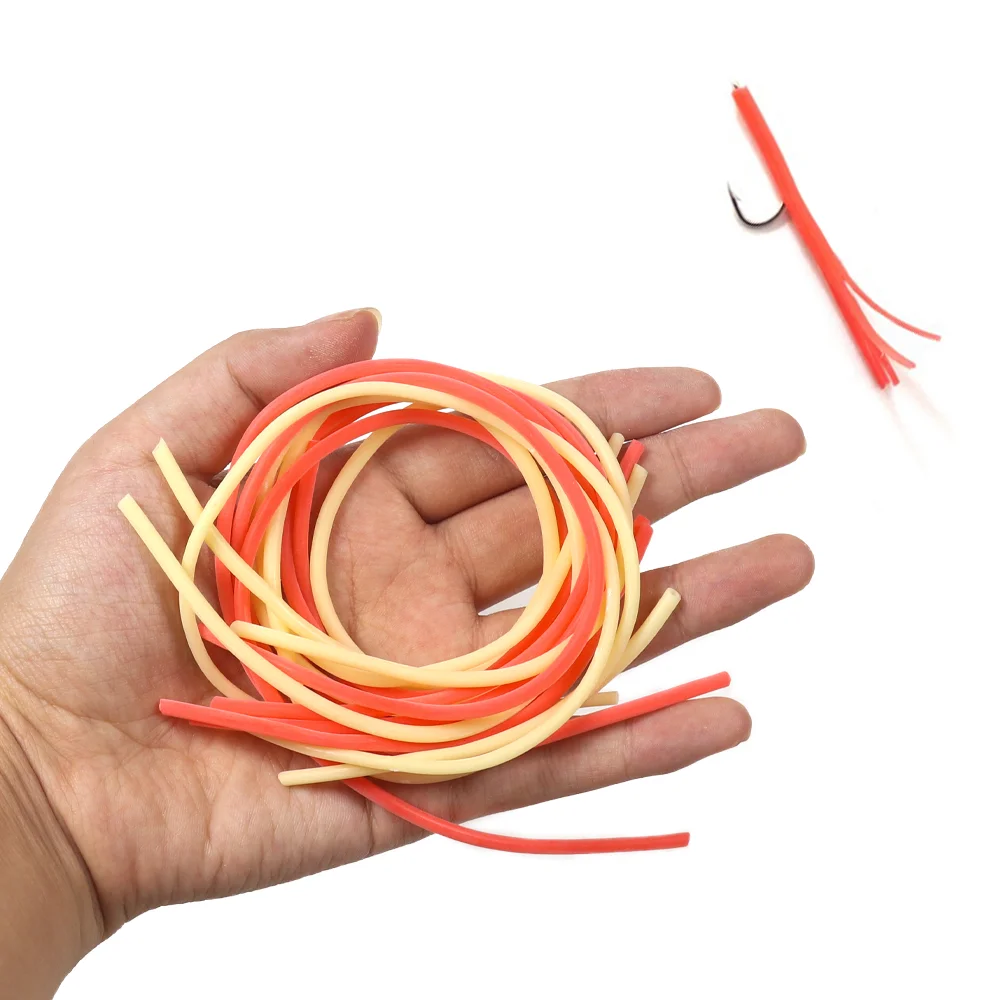 LIONRIVER Elastic Rubber Tube Band Decorate Saltwater Fishing Hook Fishing Lure Bait Float Seat Leader DIY Sabiki Rigs Sleeve images - 6