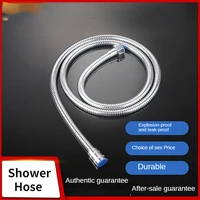 shower pipe 1 5m electroplated stainless steel encrypted pipe shower hose 1m pipe silicone tube accessories metal hose