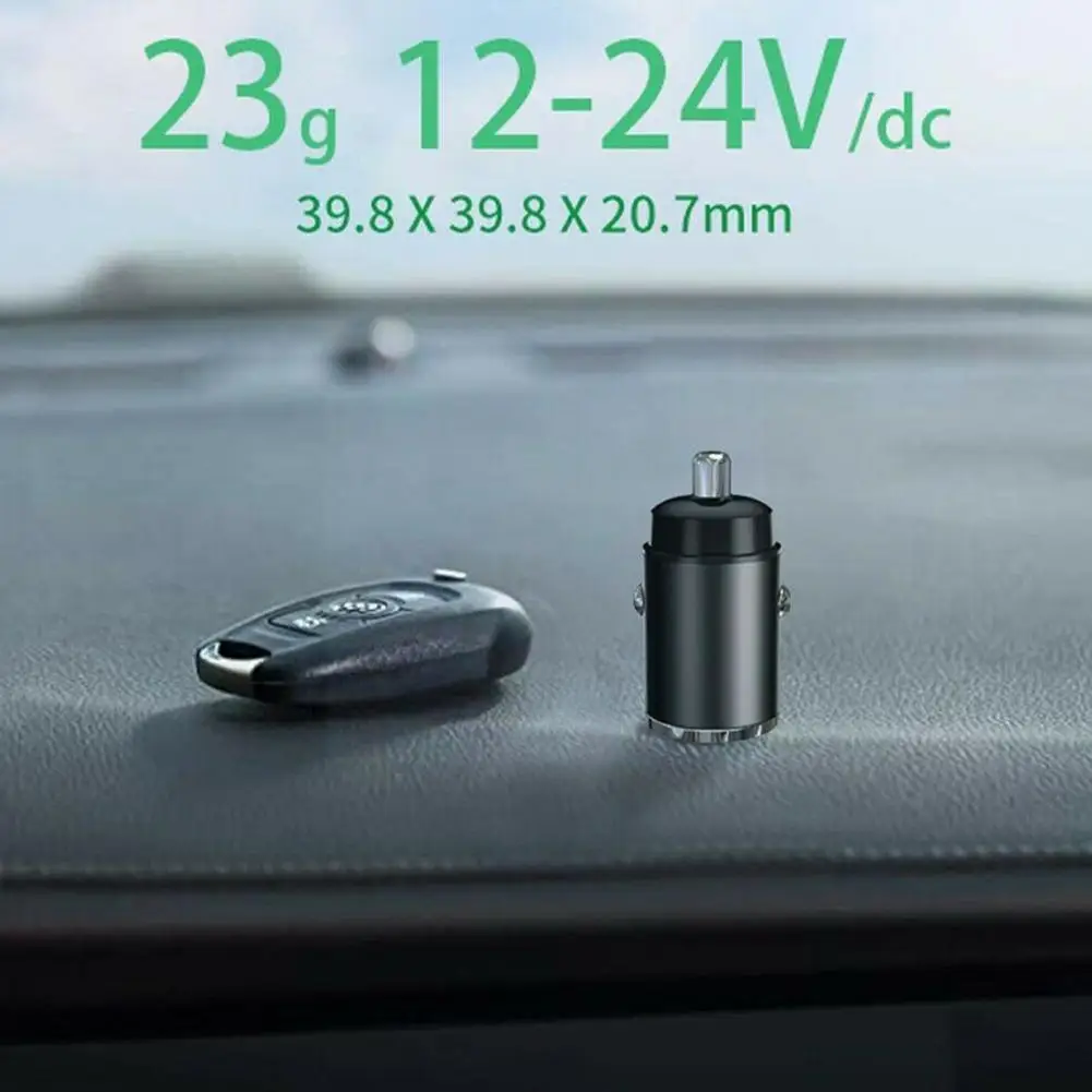 

Car Mini PD Dual Port Car Charger 20w Car Smart Fast Charger Car USB Type-C Cigar Socket Qc3.0 DC Usb Charging Lighter DC12 P9M2