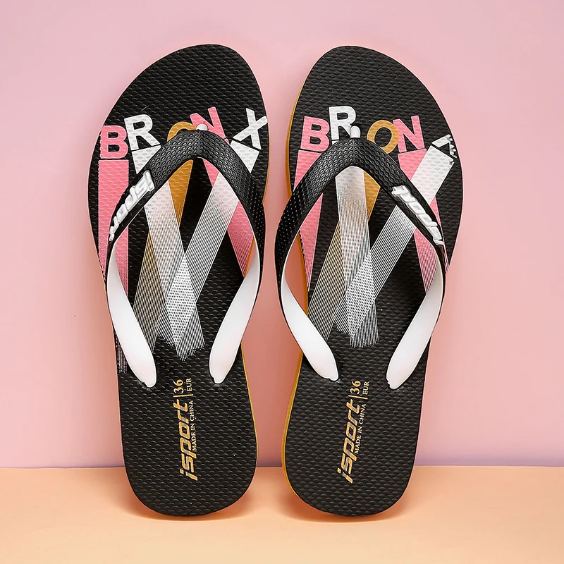 

Slipper Ladies New Fashion Summer Flip-Flops Leisure Resort Beach Flat non-Slip Large Size Sandals