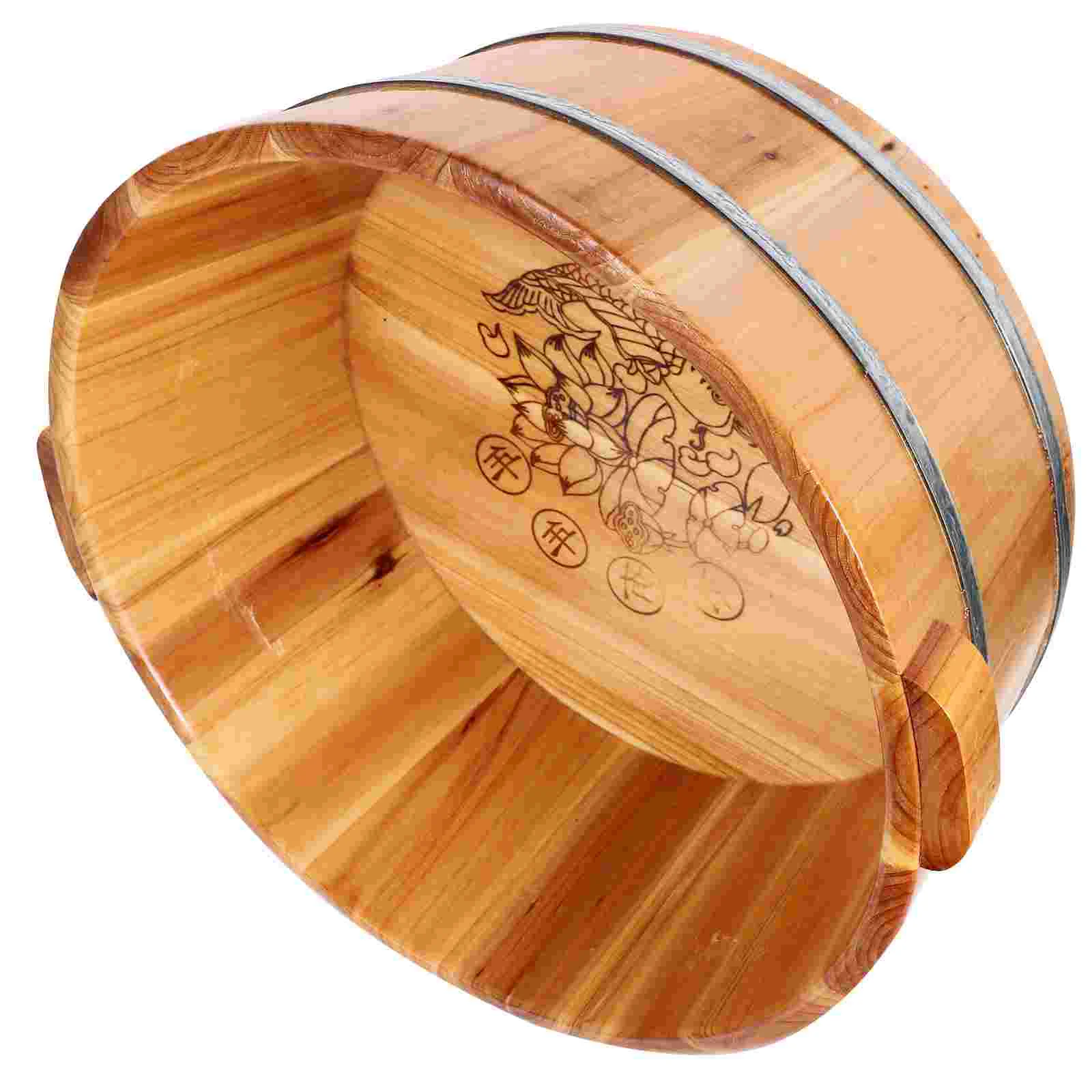 

Wooden Foot Basin Wood Foot Tub Bucket Pedicure Barrel Foot Massager Foot Spa Treatment Foot Bath Massage Spa Sauna