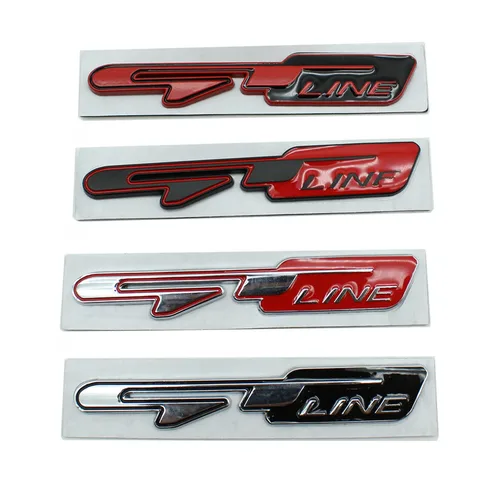 3D Metal Car GT Line Logo Trunk Body Badge Emblem Stickers For KIA Gtline Ceed Niro Picanto Sportage KN K5 K3 Forte Cerato RIO