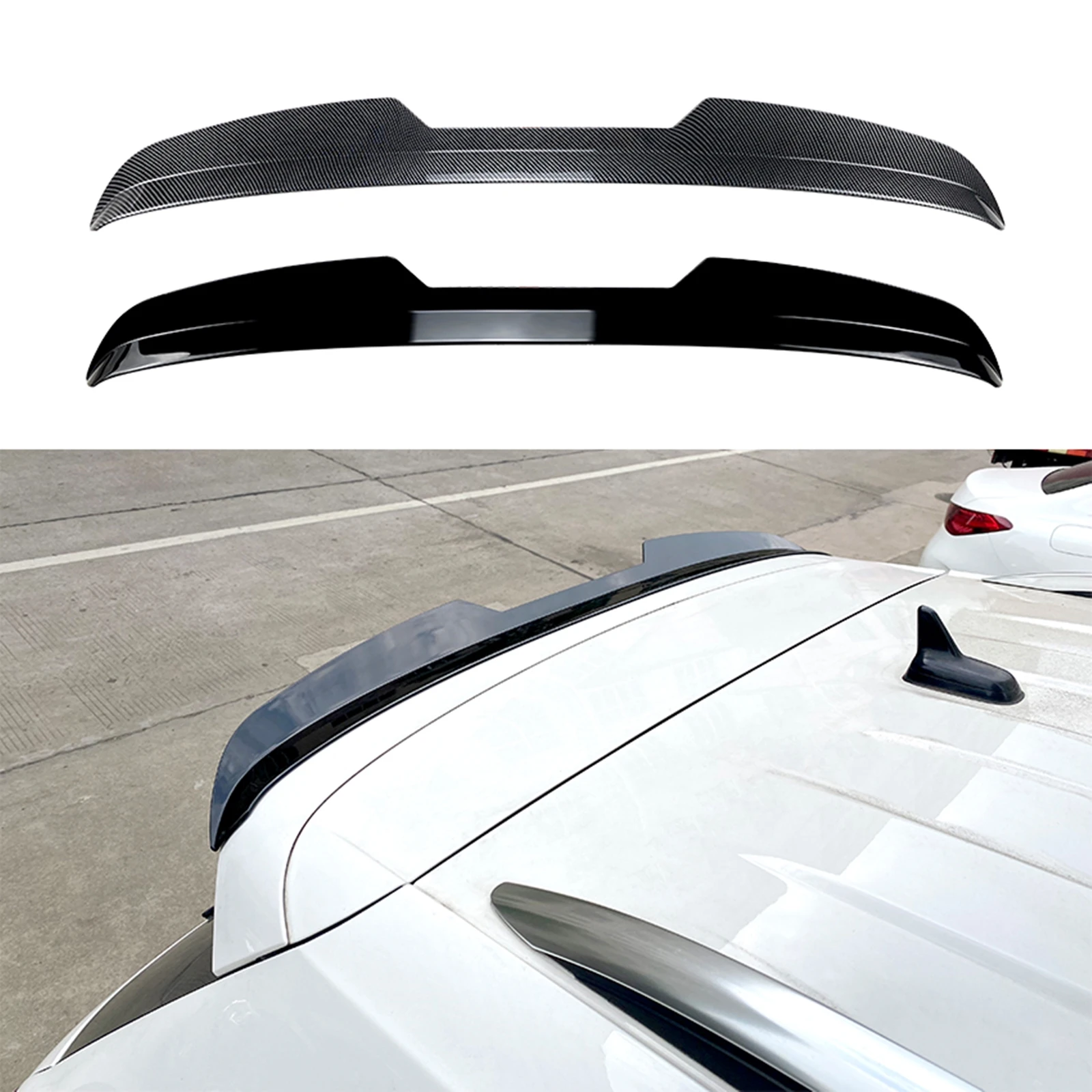 Car Rear Roof Spoiler Wing Trunk Lid Upper Window Duckbill Lip Auto Accessories For Volkswagen Tiguan 2017-2023 R-Line