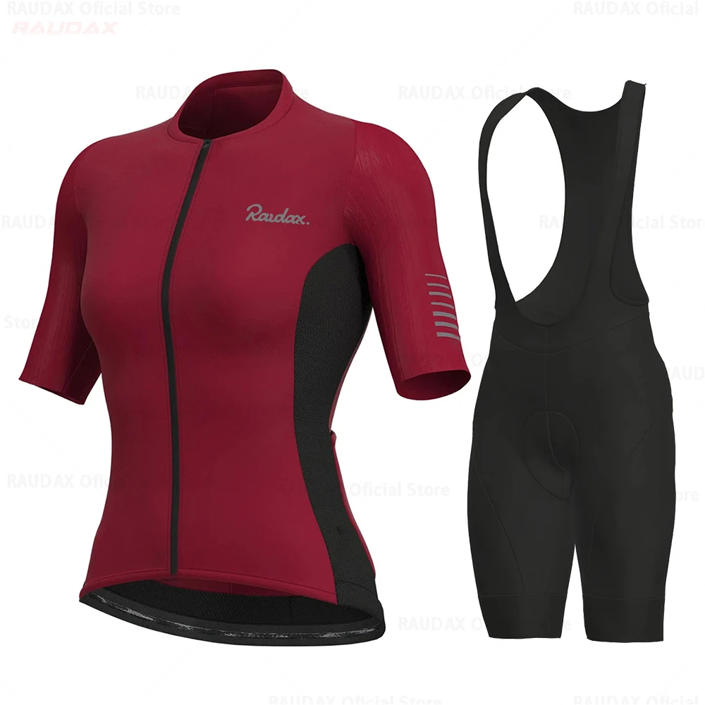 

Raudax Women Cycling Jersey Set Short Sleeve Cycling Clothing Ropa Ciclismo Mujer MTB Bike Cycling Jersey Uniform High Quality