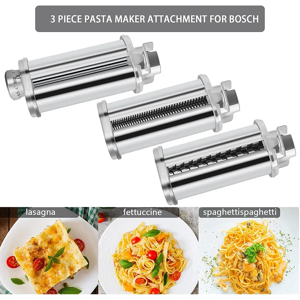 Pasta Roller Attachment for Bosch Kitchen Mixer Sheet Spaghetti & Fettuccine Cutter Maker Accessories C