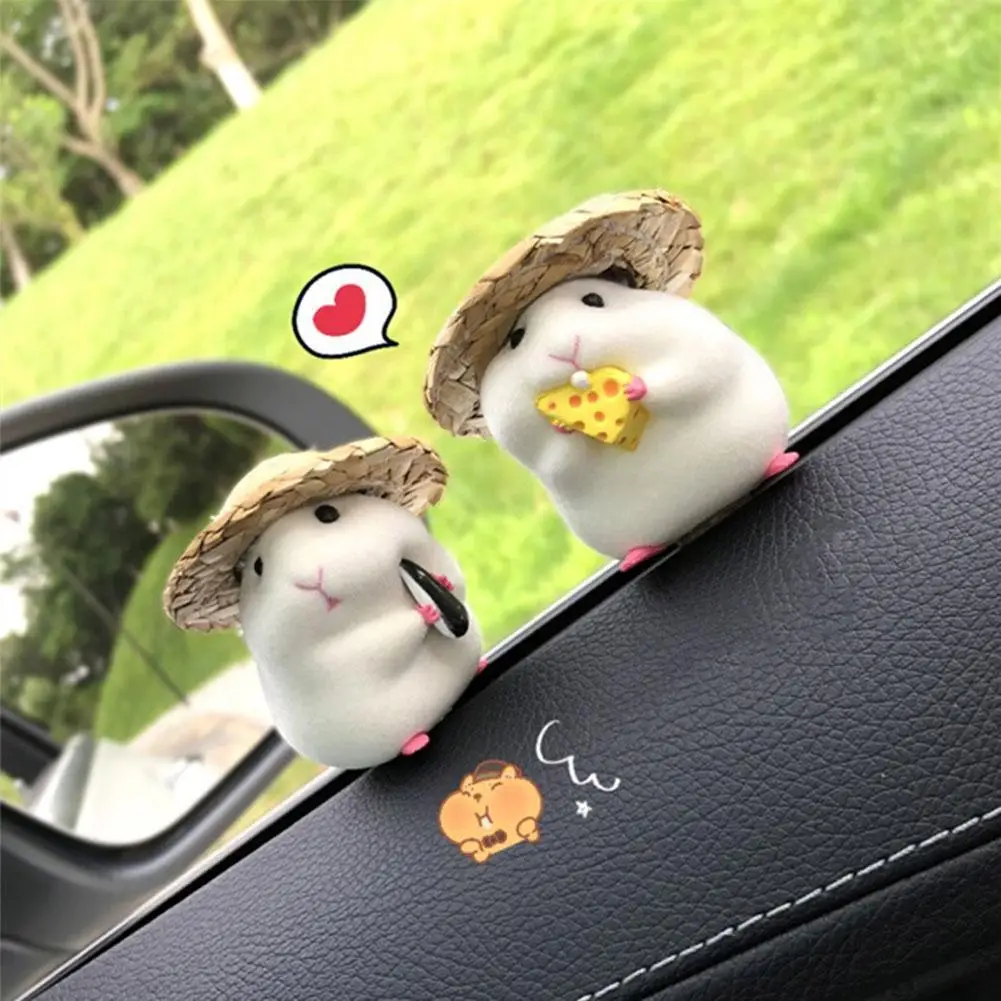 

Car Decoration Hamster Car Accessories Window Center Console Cute Doll Car Interior Pendant Auto Dashboard Cool Decoration