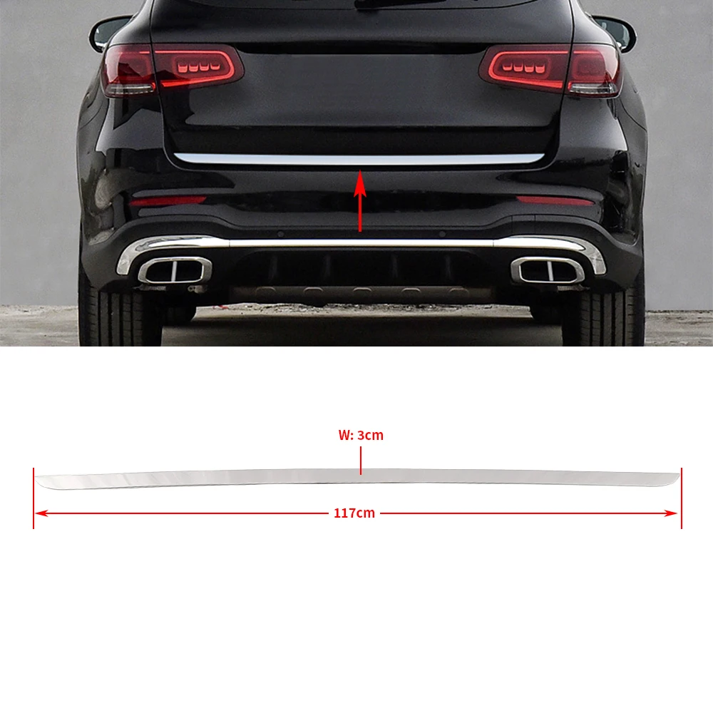 

Для Mercedes Benz GLC Class X253 2015 2021, Стайлинг автомобиля, внешняя часть, ремонт задней двери багажника, декоративная накладка, хромированная наклейка