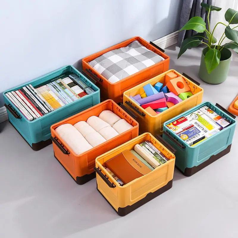 

Large Capacity Foldable Storage Box With Lid Multifunction Organizer Toy Box Student Dormitory Storage Box Plastic Tool Box