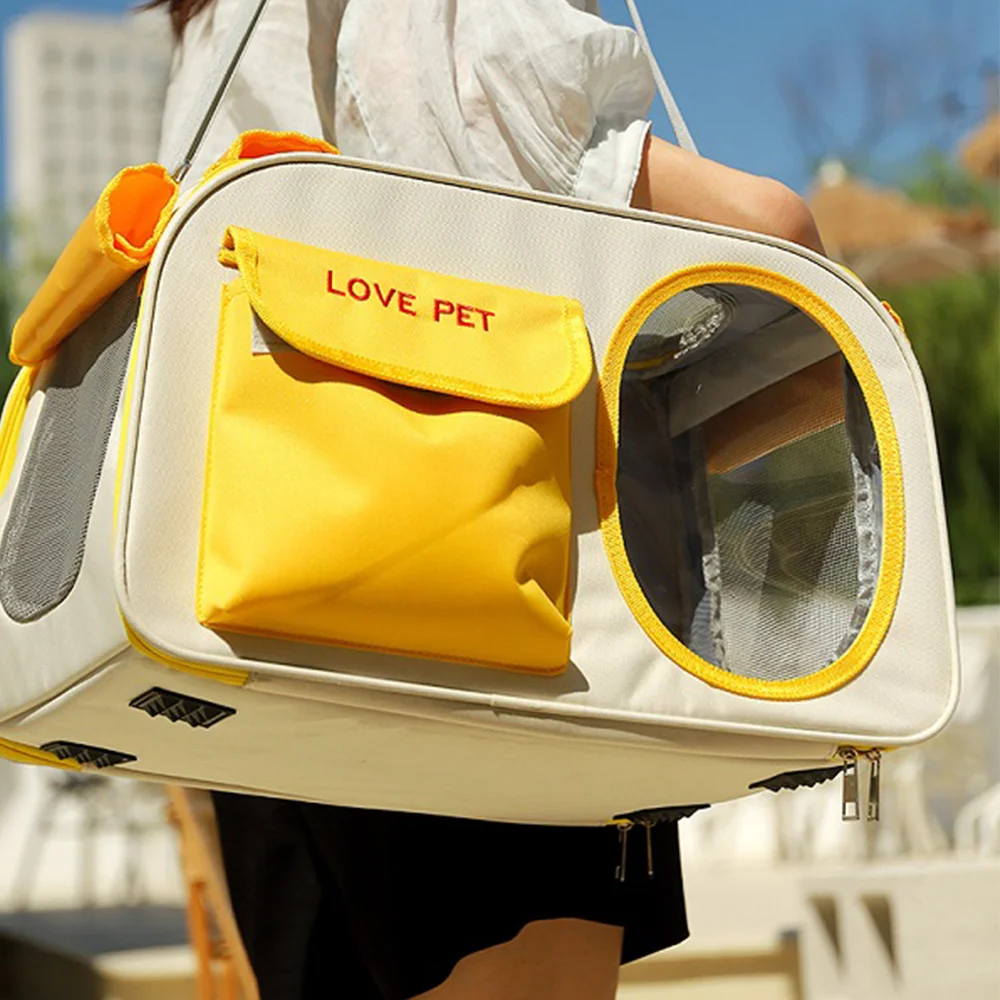 

Переноска для кошек, складная вместительная трехсторонняя Регулируемая лямка на плечо, товары для кошек