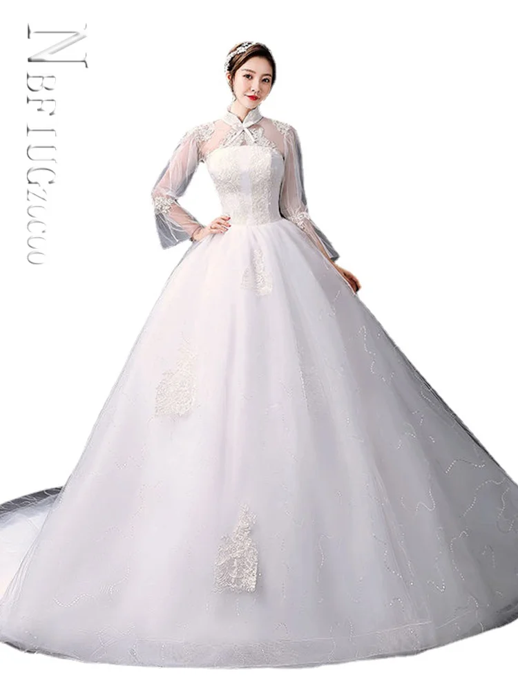 

Bridal Wedding Dress Lace Up Ball Gown Bride Getting Married