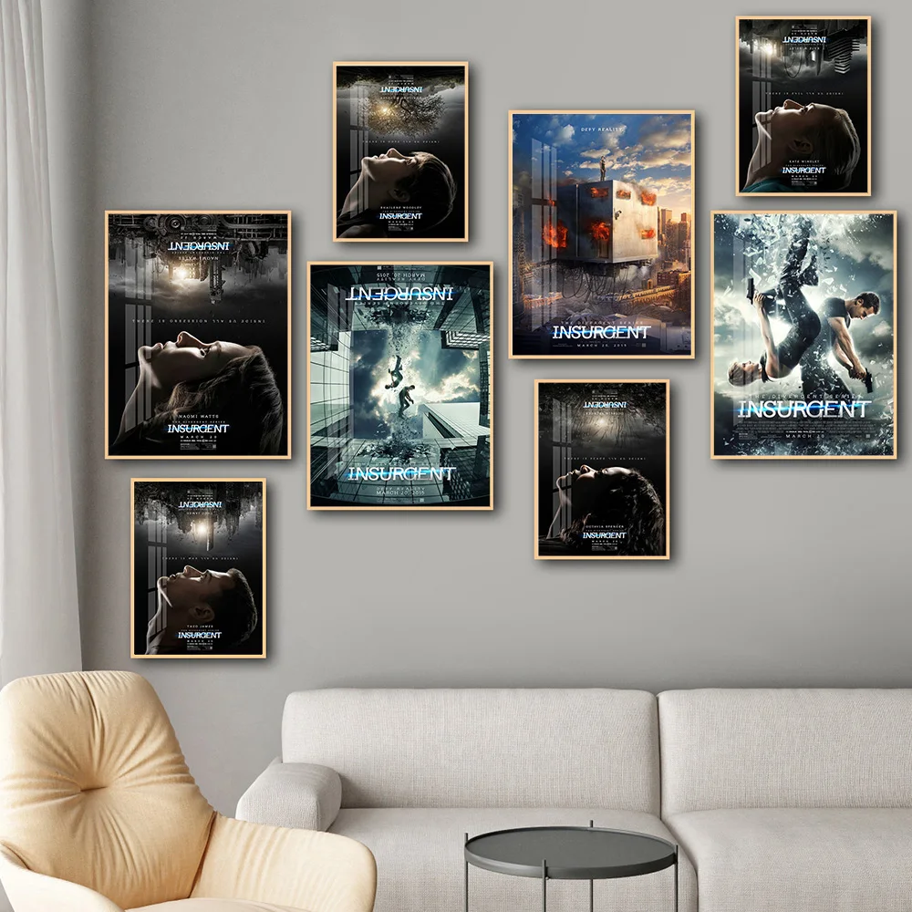 

The Divergent Series Insurgent Action Film Art Print Poster Modern Movie Wall Picture Video Room Cinema Decor Canvas Painting