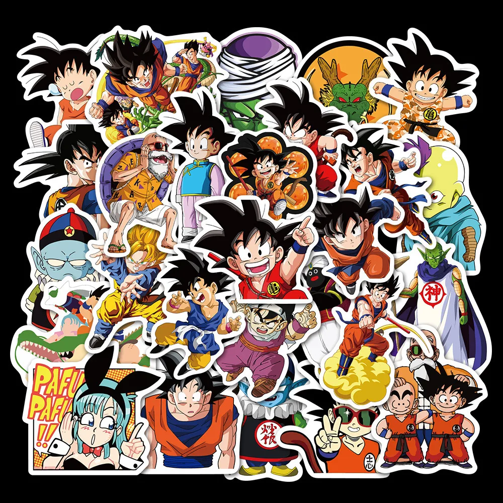 

50pcs Anime Dragon Ball Vegeta Sticker Luggage Computer Phone Guitar Car Refrigerator Water Cup Waterproof Decorative Sticker