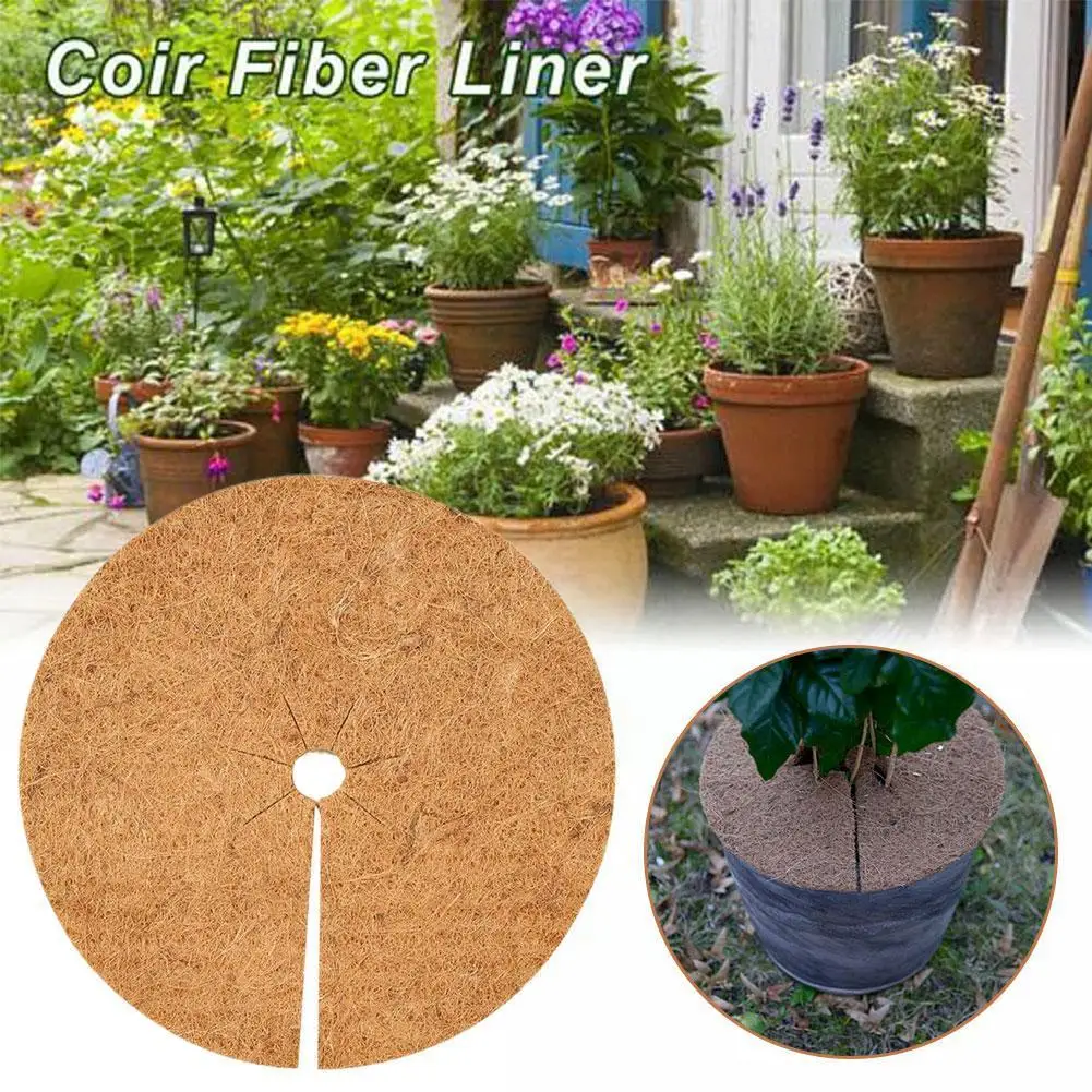 

20-40cm Natural Coconut Fiber Tree Mulch Mat Cover Flower Pot Disc Protector Cushion Control Warm Weed Pad Moisture Y2S6