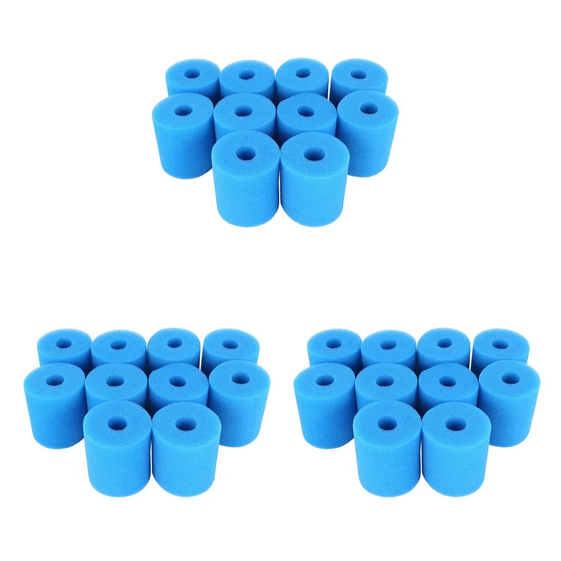 

30PCS Filter Sponge Replacements For Intex Type H Washable Reusable Swimming Pool Filter Foam Sponge Cartridge