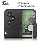 Брелок-карточка для автомобиля, для Renault Clio, Logan, Megane 2, 3, Scenic, 433 МГц, ID46, PCF7947, 3BTN