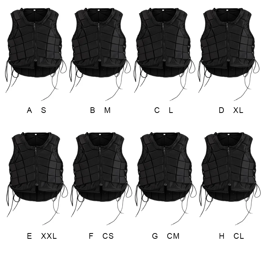 

Удлиненный спортивный жилет на молнии, амортизирующий дышащий защитный жилет для верховой езды