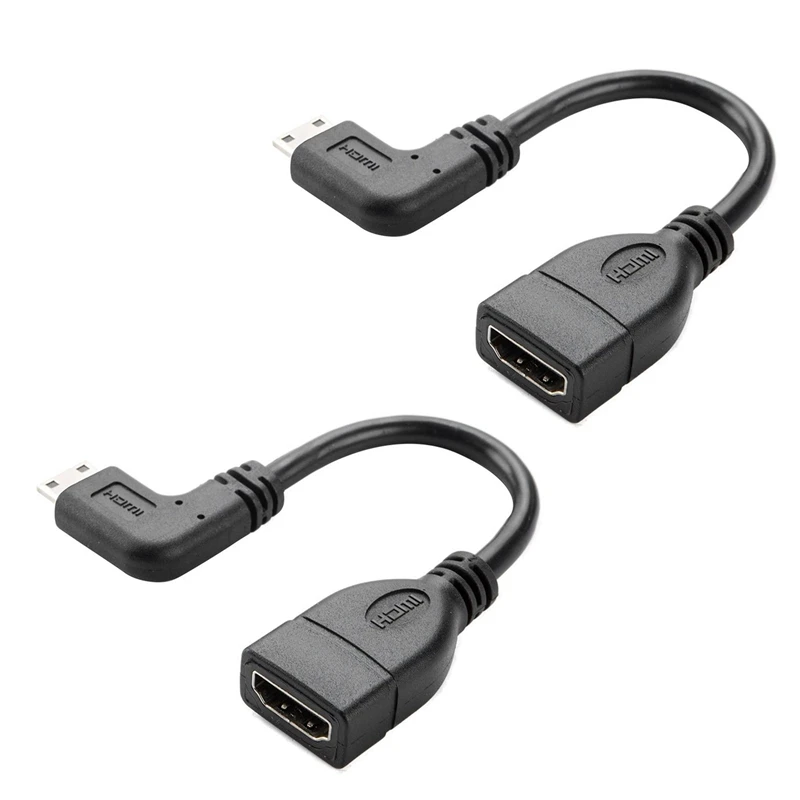 

2X Mini HDMI-HDMI кабель Cablecreation 0 5Ft 90 градусов прямоугольный Mini HDMI