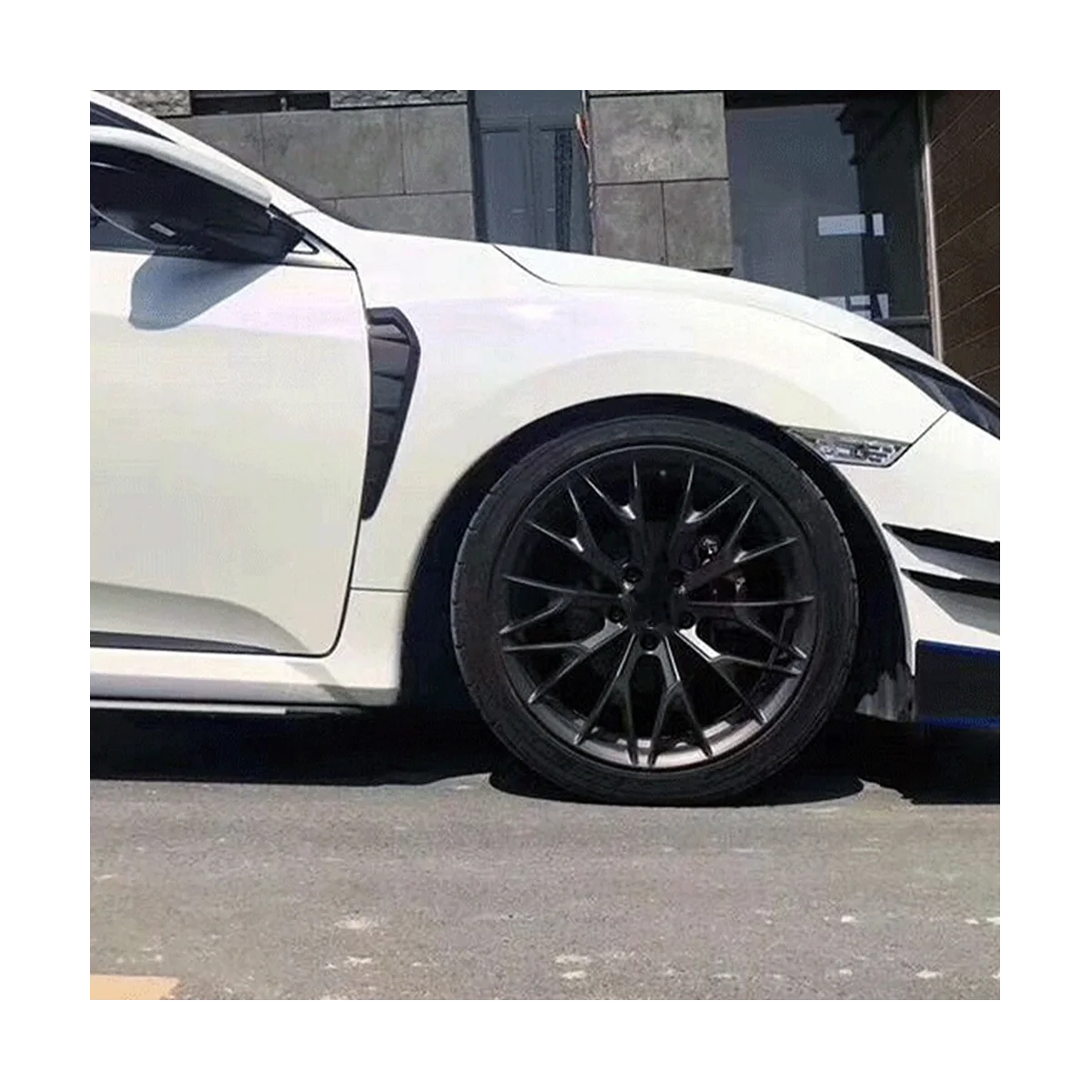 

Автомобильный Черный передний бампер губа плавник сплиттер спойлер утка наклейка для Honda Civic 10 тип-R 2019-2021