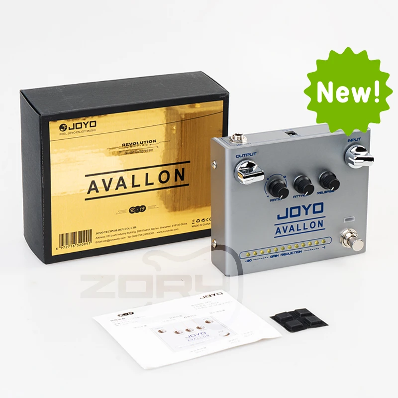 

JOYO R19 Avalon classic compressor circuit ATTACK and RELEASE knobs for guitar and bass deliver warmer, richer tones