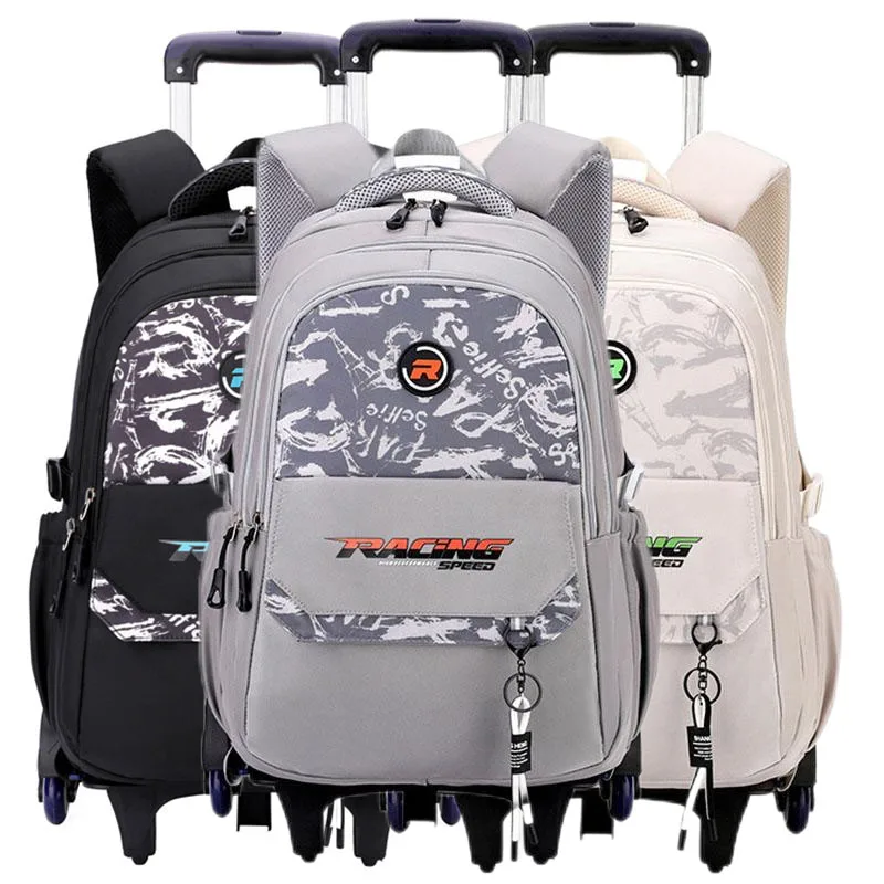 Фото Рюкзак на колесиках для мальчиков Mochilas Escolares, сумка для книг для девочек, детский рюкзак для багажа, рюкзак на колесиках, начальная дорожная сумка №1