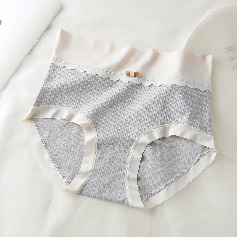 

New Women's Underwear Sexy Solid Color Panties Fashion Girl Comfort Briefs High Waist Seamless Underpants Female Lingerie