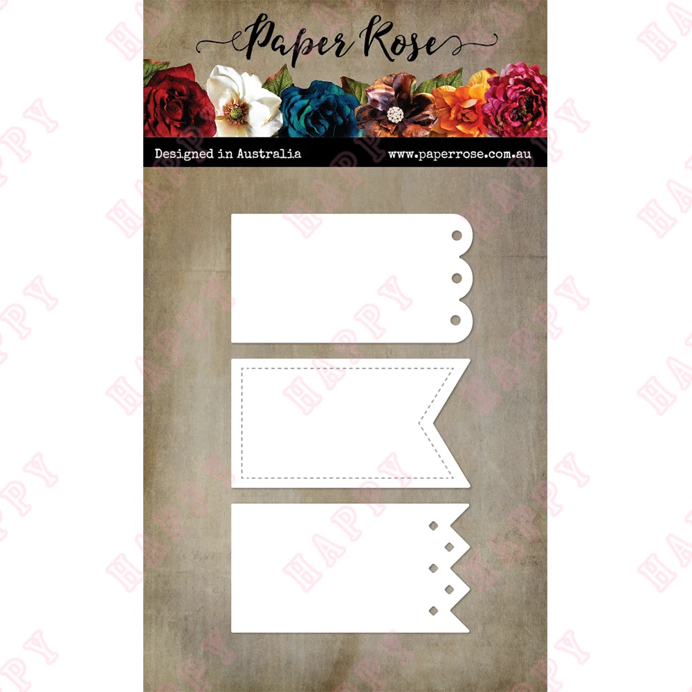 

2022 Hot New Banner Trio Metal Cutting Dies Scrapbook Diary Diy Paper Craft Decoration Embossing Template Greeting Card Handmade