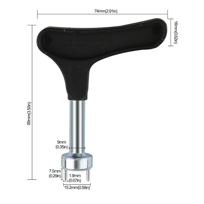 Инструмент для удаления ключа с ключами и шипами