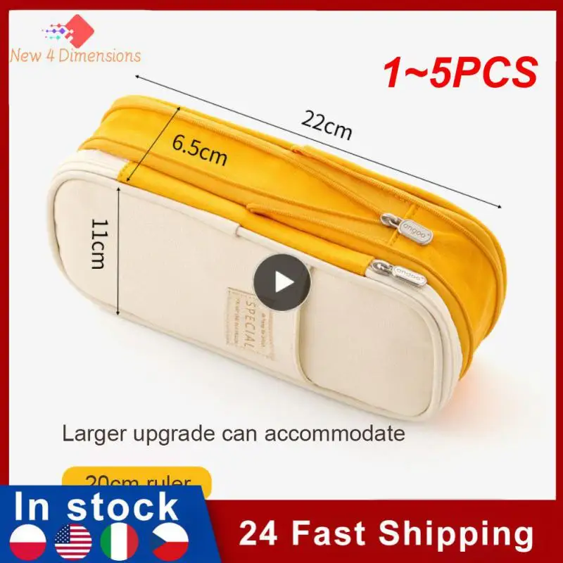 

Большой Вместительный карандаш, 1 ~ 5 шт., канцелярские принадлежности, школьные принадлежности, Пеналы, чехол, Фотосумка, Студенческая детская ручка