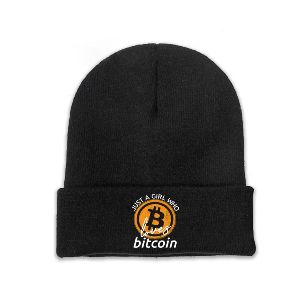 

Just A Girl Who Loves Knitted Skullies Bonnet Crypto Bitcoin Outdoor Winter Warm Beanie Unisex Caps Adults Elastic Hats