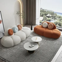 nordic simple living room lamb cashmere cloud sofa household lazy sofa combination