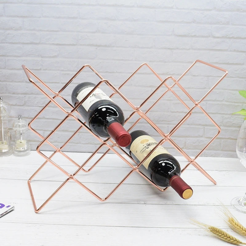 

Wine Rack Welding Iron Bottle Display Organizing Rack Kitchen Cabinet Accessory 2022 New