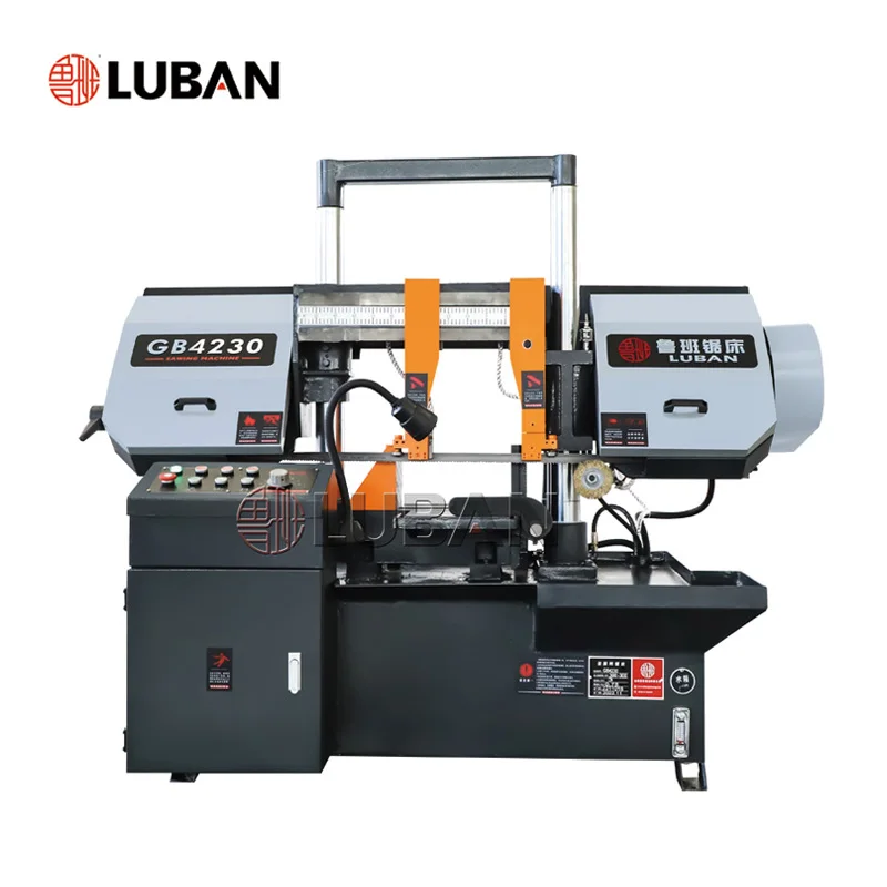 Горизонтальная ленточная пила для резки металла LUBAN Optimum Manual GB4230