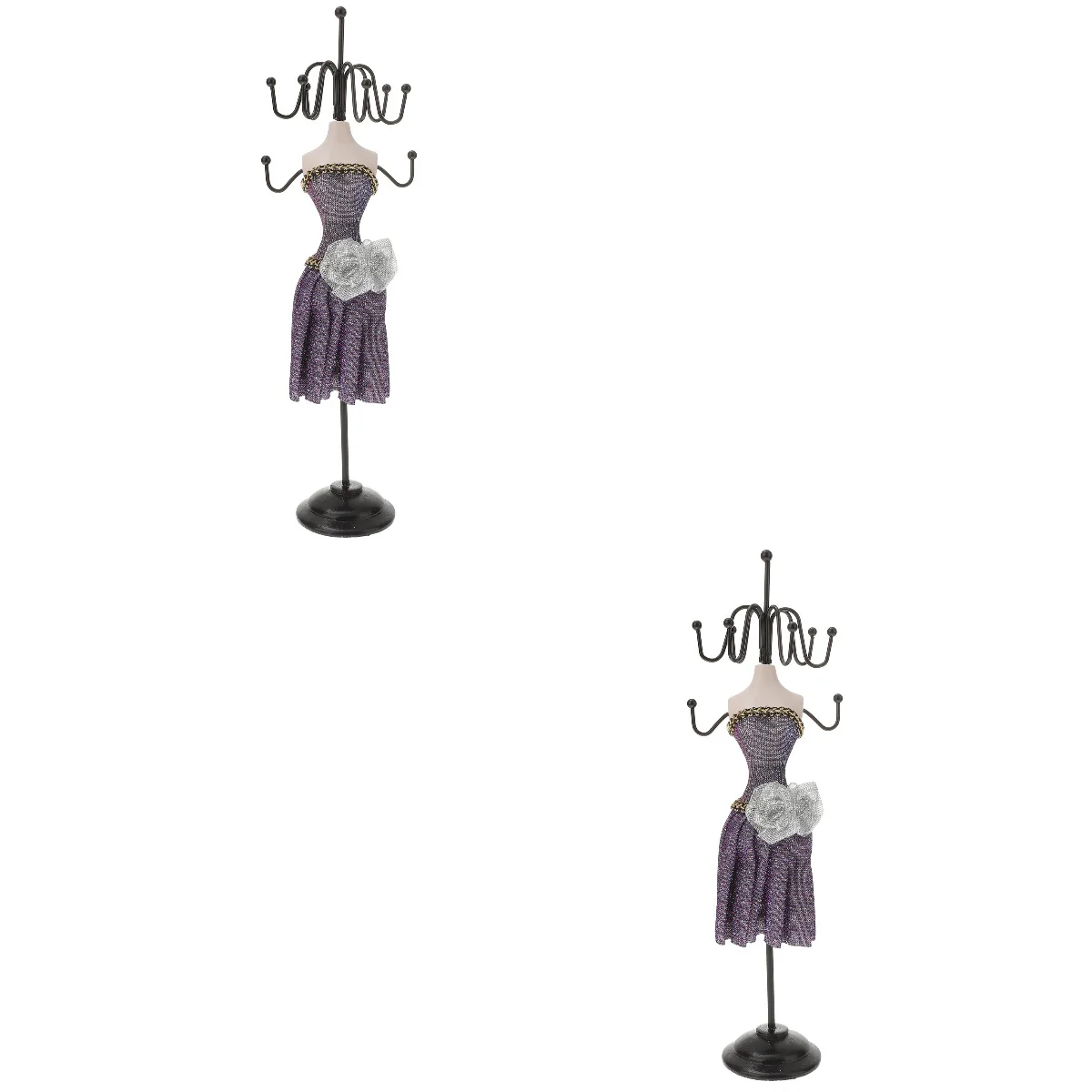 2pcs Creative Model Necklace Rack Household Stand Rack Desktop Decor