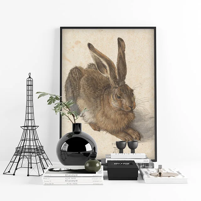 Винтажный постер Альбрехт Дюрер Молодой Заяц  Bao Pavilion людмила михайловна жукова альбрехт дюрер