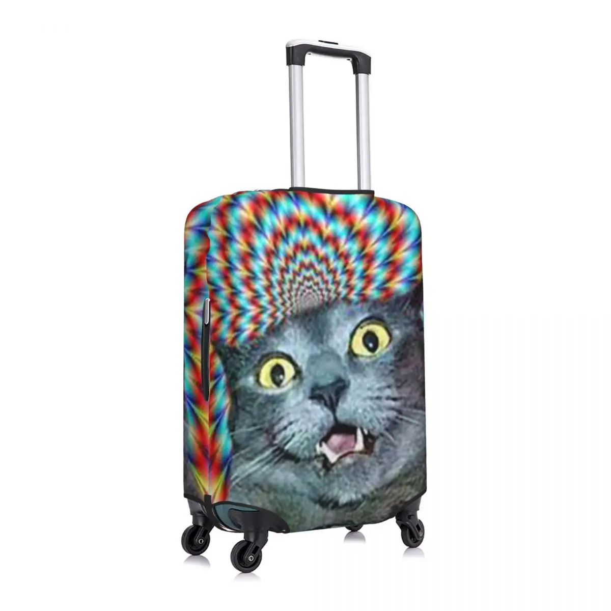 

Scary Cat Luggage Cover Spandex Suitcase Protector Fits 19-21 Inch