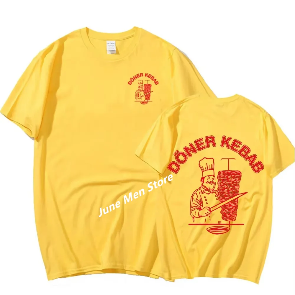 Мужская Футболка С Рисунком Doner Kebab Хлопковый Летний Повседневный Топ Унисекс