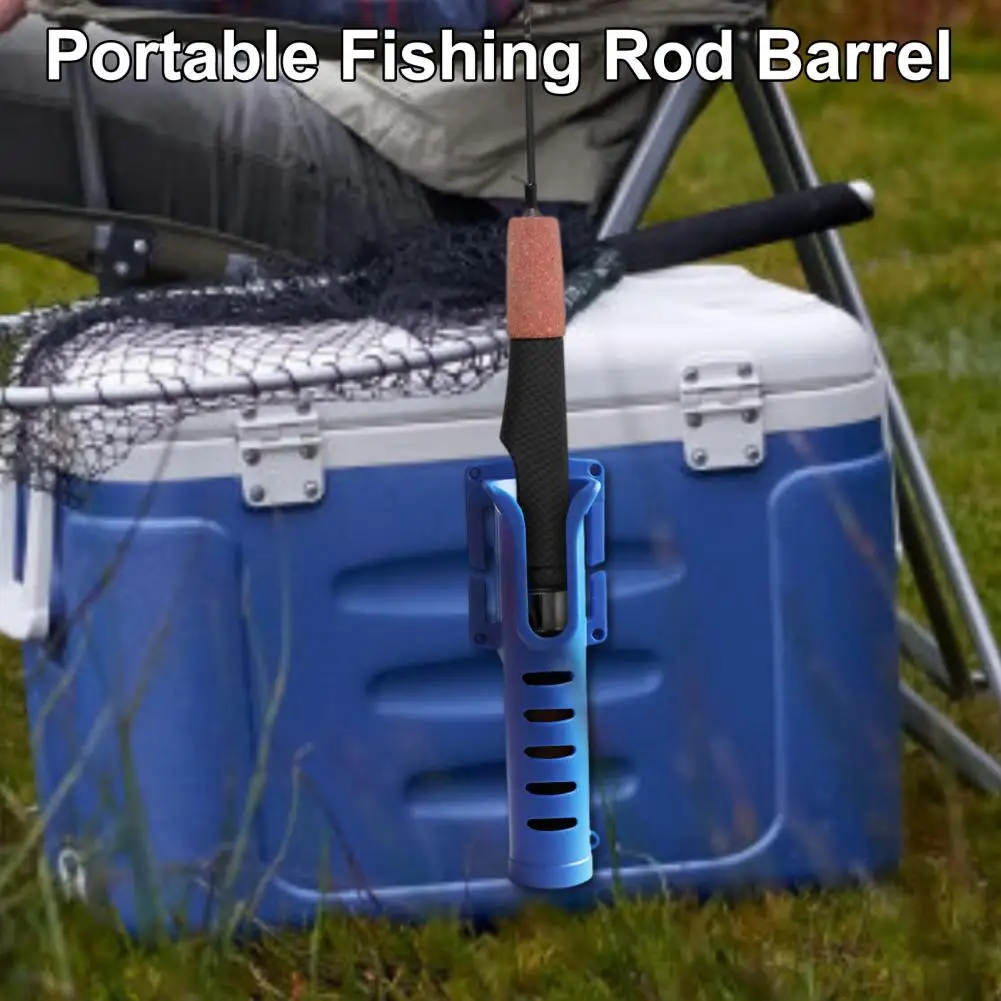 

Fishing Pole Stand 1 Set Wear-resistant No Drilling Simple Installation Highly Durable Fishing Pole Rack Outdoor Fishing