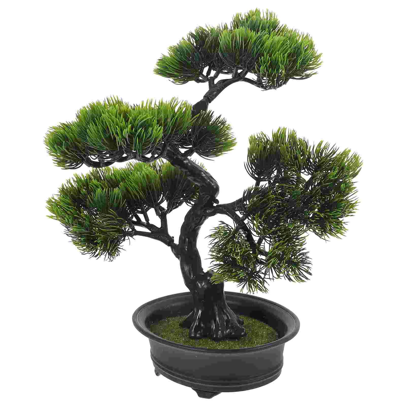 

Artificial Potted Indoor Plants Desk Decorations Pine Wood Fake Home Outdoor Decoration Realistic Abs Bonsai Tree