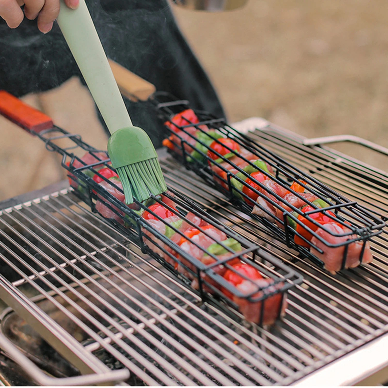 

Fish Basket Rack Hot Dog Basket For Shrimps Steak Vegetable