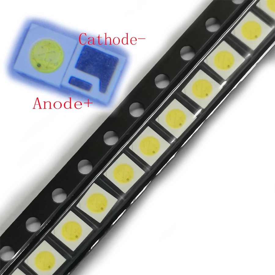 500 шт./лот SMD LED 3030 6 В 1 8 Вт Холодный Белый светодиод высокой мощности для