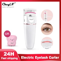 ckeyin heated eyelash curler electric makeup eye lash curler silicone long lasting 40s heating lashes curling usb women beauty