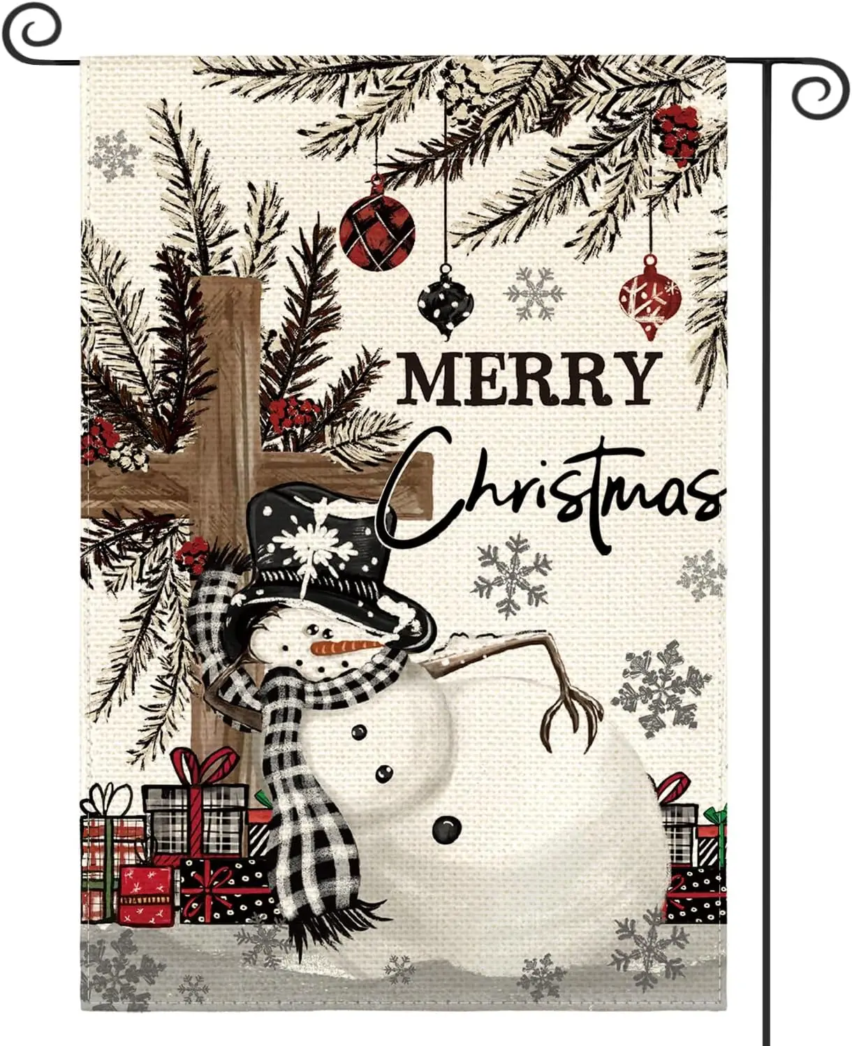 AVOIN colorlife Снеговик Рождественский садовый флаг 12x18 дюймов двусторонний снаружи С