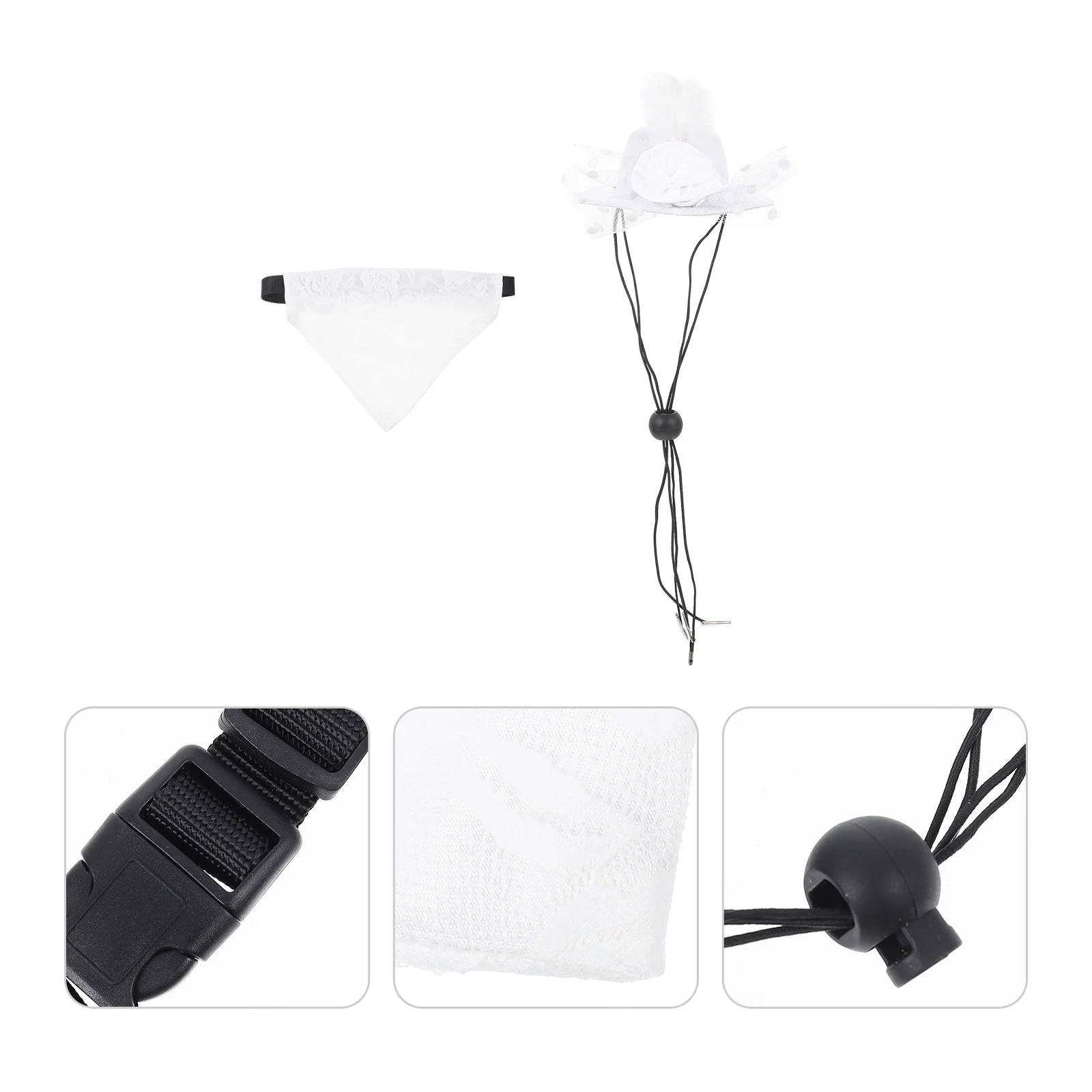 

1 комплект очаровательной банданы для собак, элегантный белый цвет, фотосвадебный костюм для питомца