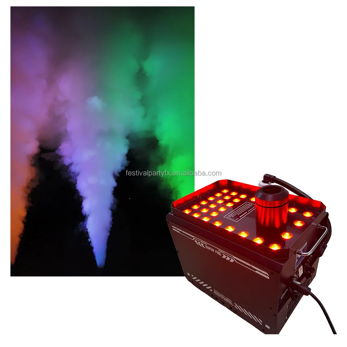Фото Новая модель дым-машины Super Fog Jet 4000W с LED-подсветкой RGB для создания спецэффектов на сцене, для вечеринок, диджеев, ночных клубов и шоу №3